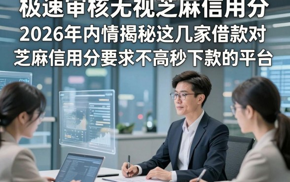 极速审核无视芝麻信用分，2026年内情揭秘这几家借款对芝麻信用分要求不高秒下款的平台