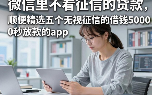 微信里不看征信的贷款，顺便精选五个无视征信的借钱5000秒放款的app