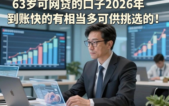 63岁可网贷的口子2026年到账快的有相当多可供挑选的！，本文细致分享​这五个借款口子！