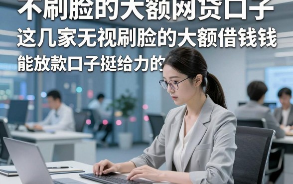 不刷脸的大额网贷口子，这几家无视刷脸的大额借钱能放款口子挺给力的