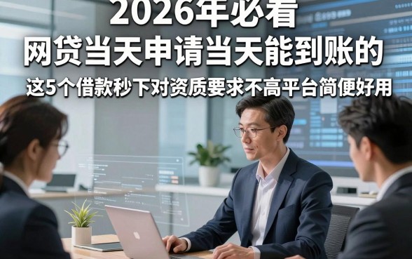 2026年必看​网贷当天申请当天能到账的，这5个借款秒下对资质要求不高平台简便好用