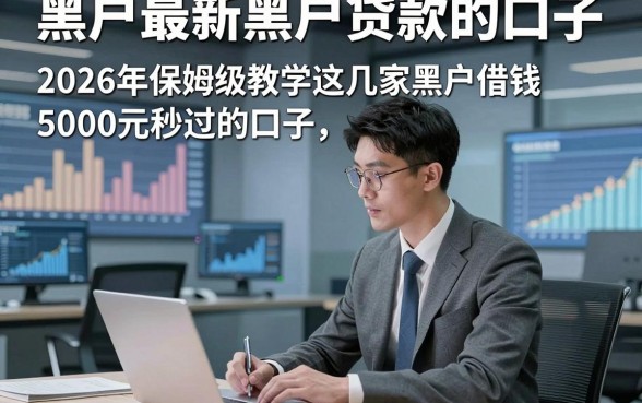 黑户最新黑户贷款的口子，2026年保姆级教学这几家黑户借钱5000元秒过的口子
