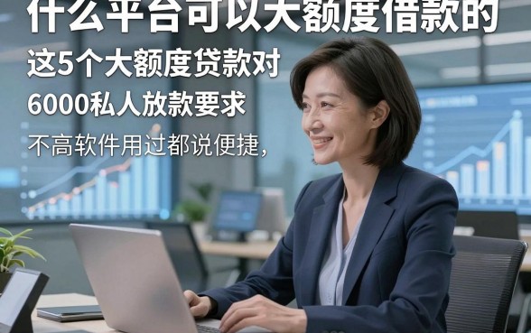 什么平台可以大额度借款的，这5个大额度贷款对6000私人放款要求不高软件用过都说便捷