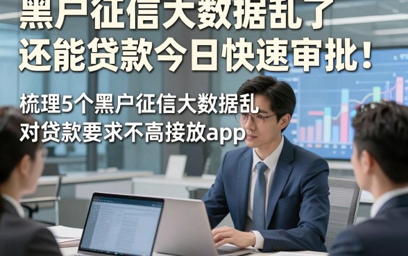 黑户征信大数据乱了还能贷款今日快速审批！梳理5个黑户征信大数据乱对贷款要求不高直接放款app