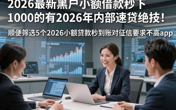 2026最新黑户小额借款秒下1000的有2026年内部速贷绝技！顺便筛选5个2026小额贷款秒到账对征信要求不高app