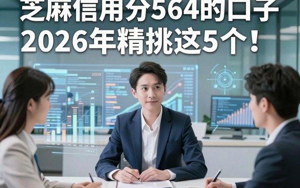 芝麻信用分564的口子2026年精挑​这5个！本文为您深入梳理！
