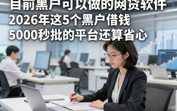 目前黑户可以做的网贷软件，2026年这5个黑户借钱5000秒批的平台还算省心