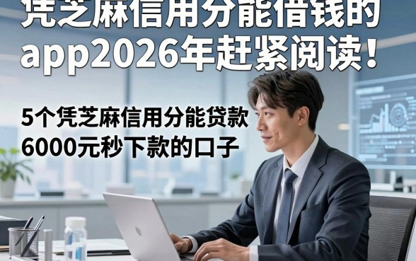 凭芝麻信用分能借钱的app2026年赶紧阅读！细解​5个凭芝麻信用分能贷款6000元秒下款的口子