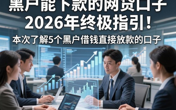 黑户能下款的网贷口子2026年终极指引！本次了解5个黑户借钱直接放款的口子