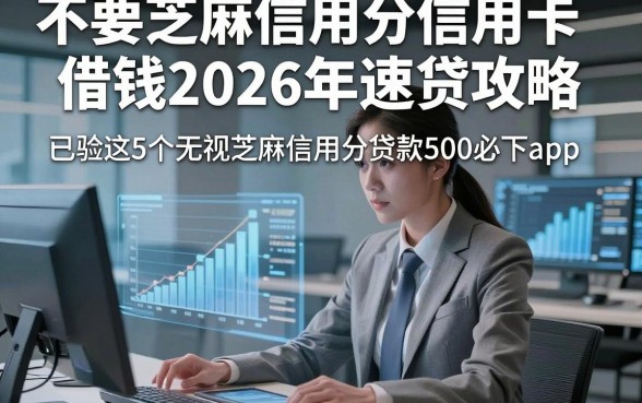 不要芝麻信用分信用卡借钱2026年速贷攻略，已验这5个无视芝麻信用分贷款500必下app