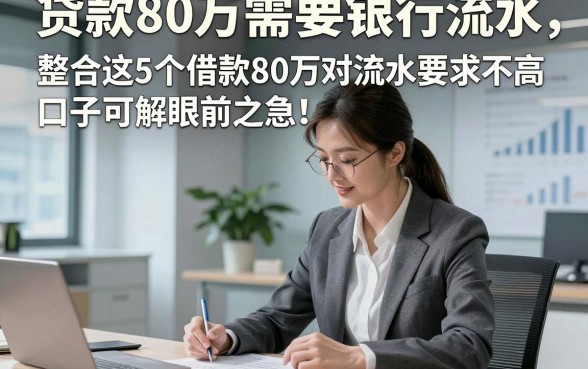 贷款80万需要银行流水，整合这5个借款80万对流水要求不高口子可解眼前之急
