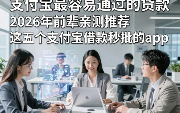 支付宝最容易通过的贷款，2026年前辈亲测推荐这五个支付宝借款秒批的app