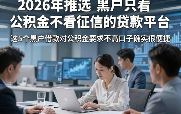 2026年推选​黑户只看公积金不看征信的贷款平台，这5个黑户借款对公积金要求不高口子确实很便捷