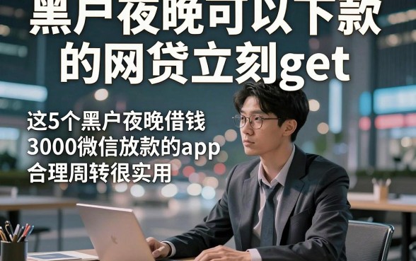 黑户夜晚可以下款的网贷立刻get，这5个黑户夜晚借钱3000微信放款的app合理周转很实用