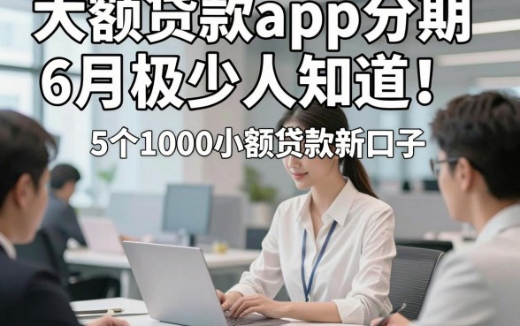 大额贷款app分期6月极少人知道！专业揭示5个1000小额贷款新口子