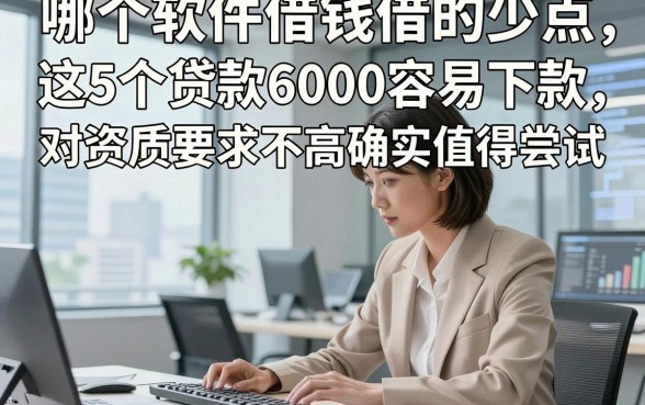 哪个软件借钱借的少点，这5个贷款6000容易下款对资质要求不高软件确实值得尝试