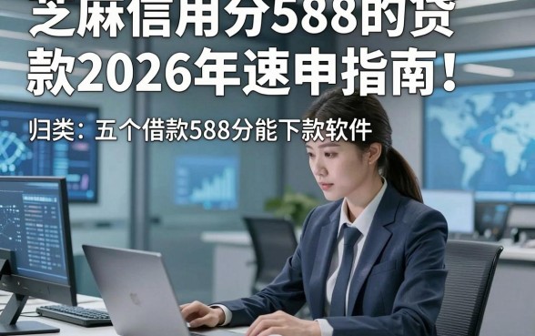 芝麻信用分588的贷款2026年速申指南！归类​五个借款588分能下款软件