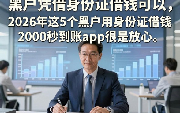 黑户凭借身份证借钱可以，2026年这5个黑户用身份证借钱2000秒到账app很是放心