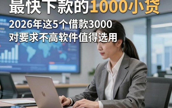 最快下款的1000小贷，2026年这5个借款3000对要求不高软件值得选用