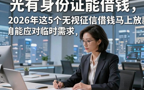 光有身份证能借钱，2026年这5个无视征信借钱马上放款app能应对临时需求