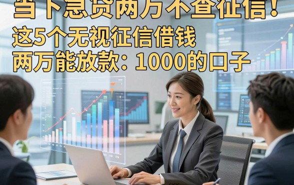 当下急贷两万不查征信！展示​这5个无视征信借钱两万能放款1000的口子