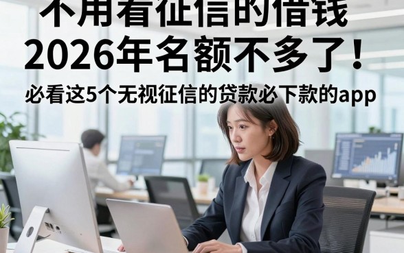 不用看征信的借钱2026年名额不多了！必看这5个无视征信的贷款必下款的app