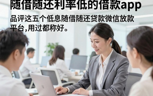 随借随还利率低的借款app，品评这五个低息随借随还贷款微信放款平台用过都称好