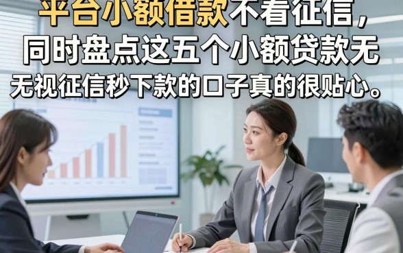 平台小额借款不看征信，同时盘点这五个小额贷款无视征信秒下款的口子真的很贴心