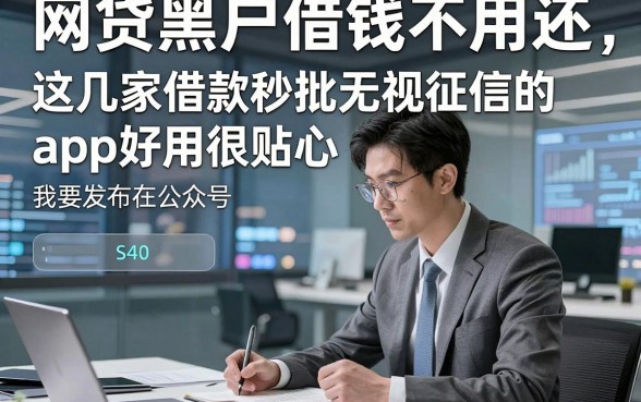 网贷黑户借钱不用还，这几家借款秒批无视征信的app好用很贴心