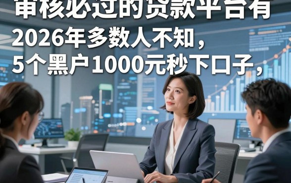 审核必过的贷款平台有，2026年多数人不知5个黑户1000元秒下口子