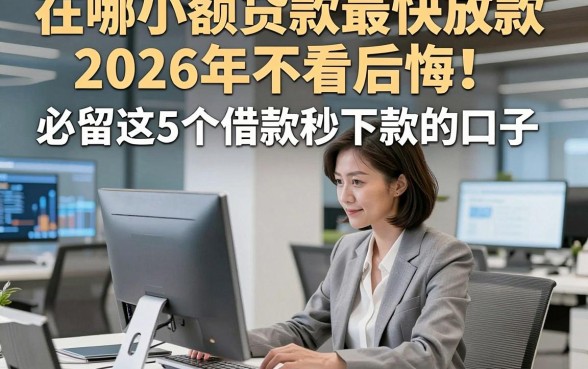 在哪小额贷款最快放款2026年不看后悔！必留这5个借款秒下款的口子