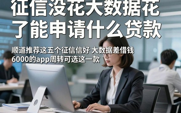 征信没花大数据花了能申请什么贷款，顺道推荐这五个征信好大数据差借钱6000的app周转可选这一款