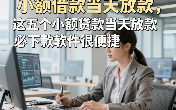 小额借款当天放款，这五个小额贷款当天放款必下款软件很便捷的