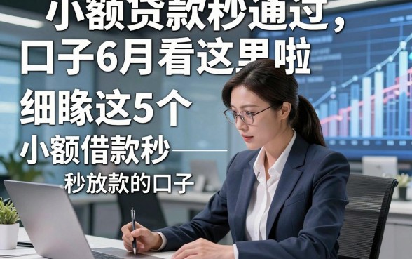 小额贷款秒通过口子6月看这里啦，细瞅这5个​小额借款秒放款的口子