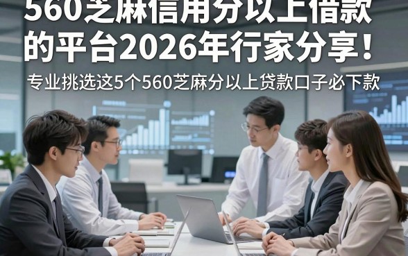560芝麻信用分以上借款的平台2026年行家分享！专业挑选这5个560芝麻分以上贷款口子必下款