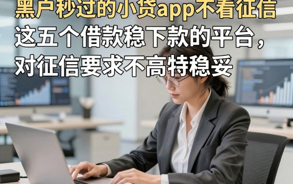 黑户秒过的小贷app不看征信，这五个借款稳下款的平台对征信要求不高特稳妥