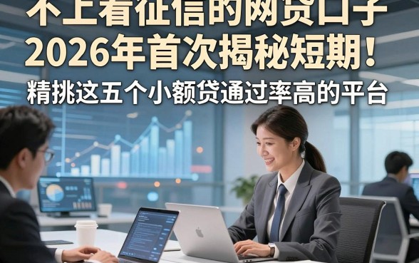 不上看征信的网贷口子2026年首次揭秘短期！精挑这五个小额贷通过率高的平台
