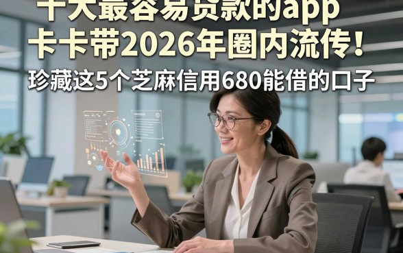 十大最容易贷款的app卡卡带2026年圈内流传！珍藏这5个芝麻信用680能借的口子