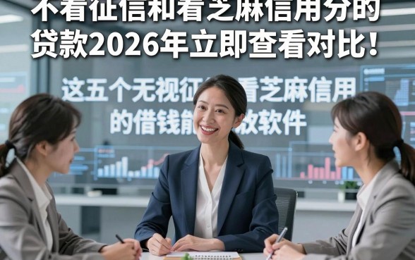 不看征信和看芝麻信用分的贷款2026年立即查看对比！细讲​这五个无视征信看芝麻信用的借钱能放款软件