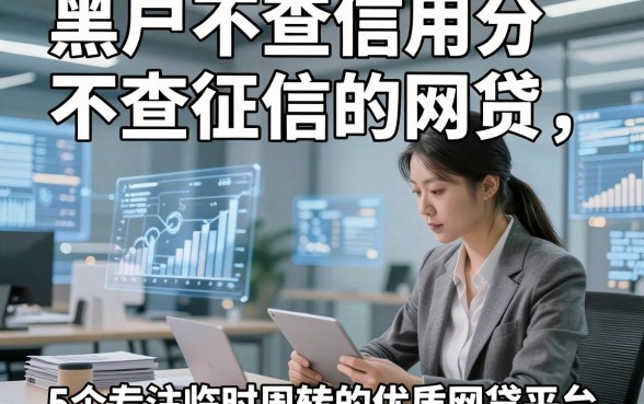 黑户不查信用分不查征信的网贷，本篇介绍5个专注临时周转的优质网贷平台