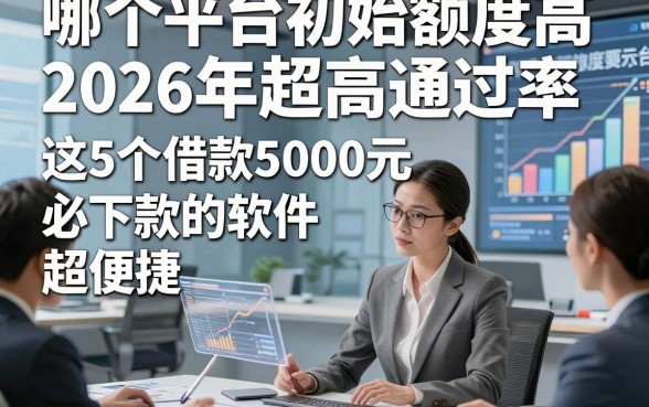 哪个平台初始额度高2026年超高通过率，这5个借款5000元必下款的软件超便捷
