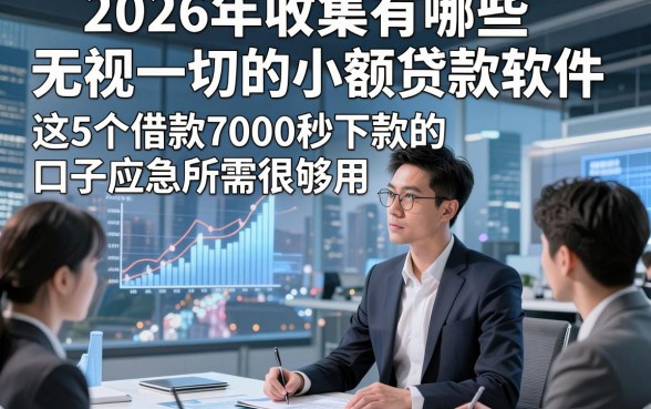 2026年收集有哪些无视一切的小额贷款软件，这5个借款7000秒下款的口子应急所需很够用