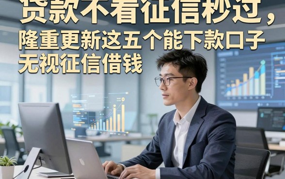 贷款不看征信秒过，隆重更新这五个无视征信借钱能下款口子