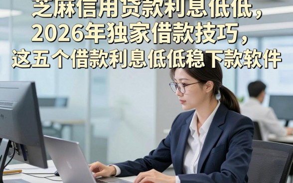 芝麻信用贷款利息低低，2026年独家借款技巧这五个借款利息低低稳下款软件