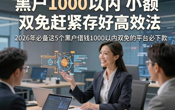 黑户1000以内小额双免赶紧存好高效法，2026年必备这5个黑户借钱1000以内双免的平台必下款