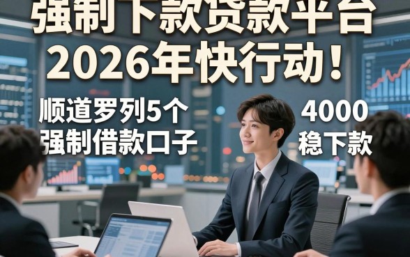 强制下款贷款平台2026年快行动！顺道罗列5个强制借款口子4000稳下款