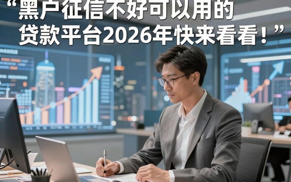 黑户征信不好可以用的贷款平台2026年快来看看！顺便分享五个黑户征信不好借款3000元秒批的口子