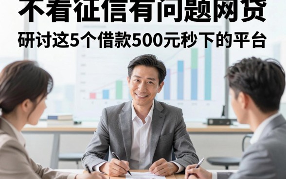 不看征信有问题网贷，研讨这5个借款500元秒下的平台