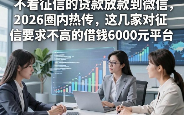 不看征信的贷款放款到微信，2026圈内热传这几家对征信要求不高的借钱6000元平台