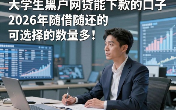 大学生黑户网贷能下款的口子2026年随借随还的可选择的数量很多！，今天为您深度精挑​这五个黑户贷款平台！
